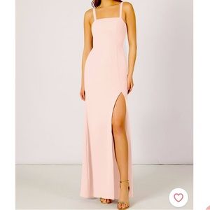 Azazie Gianetta Blushing Pink Bridesmaids Dress